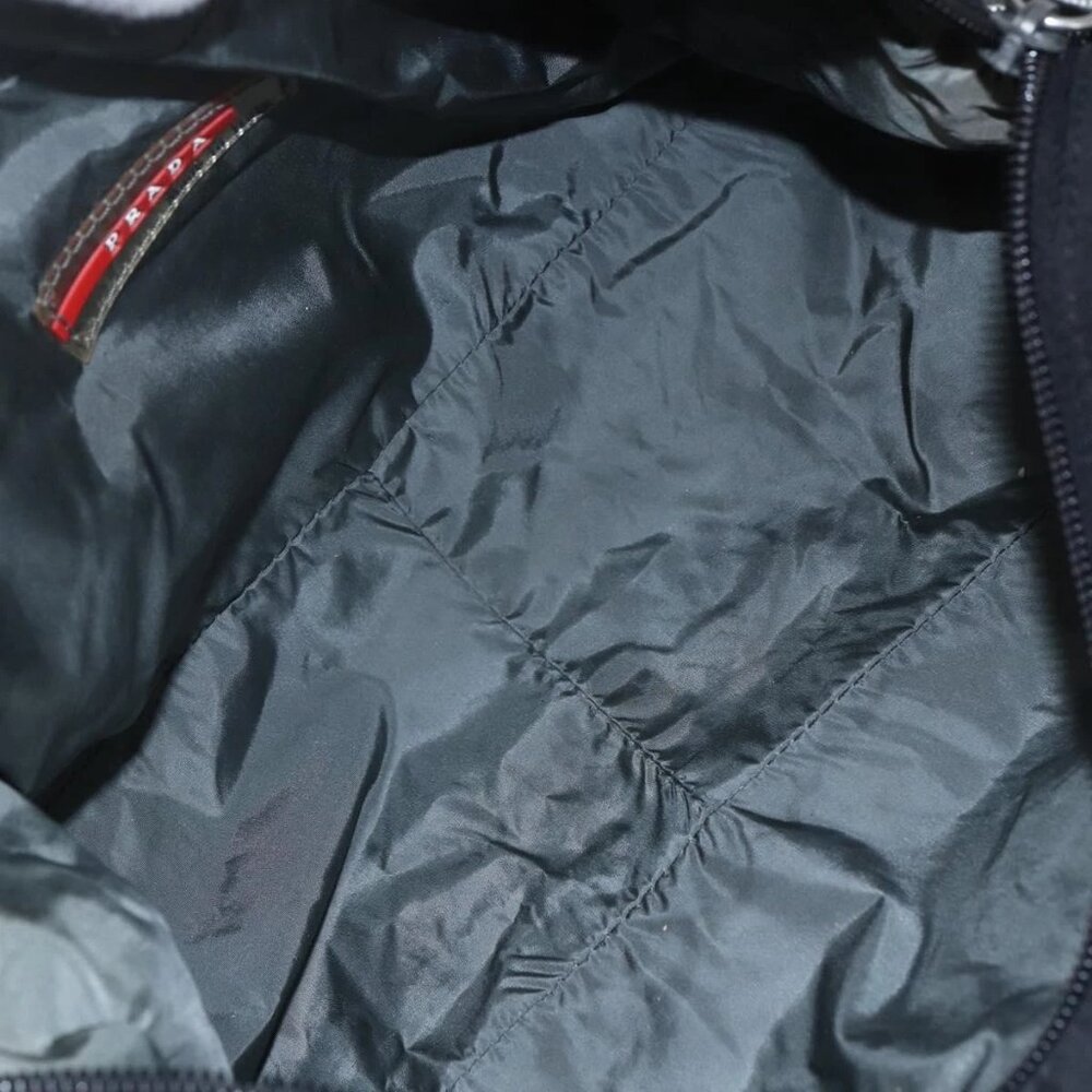 Authentic PRADA Sports Nylon Black Silver Shoulder Bag bst312-121025 - Picture 12 of 16